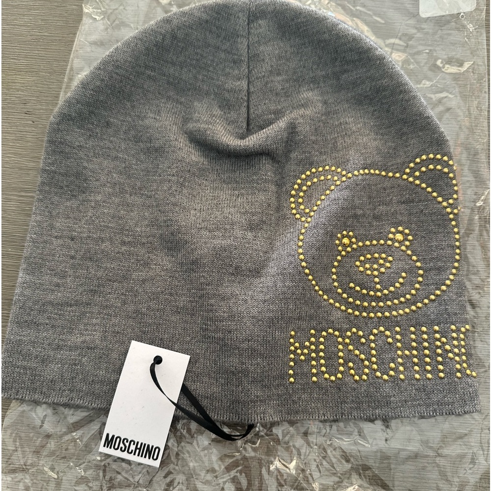 New Grey Moschino Beanie